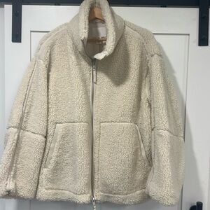 H&M cream Sherpa jacket.